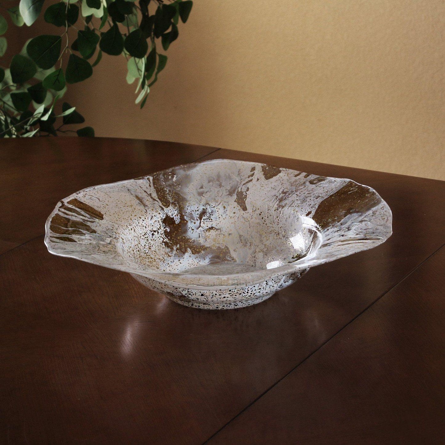Decorative Bowl (White and Gold)