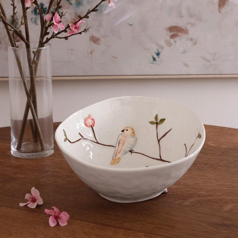 Bird on Branch Large Bowl (Multi)