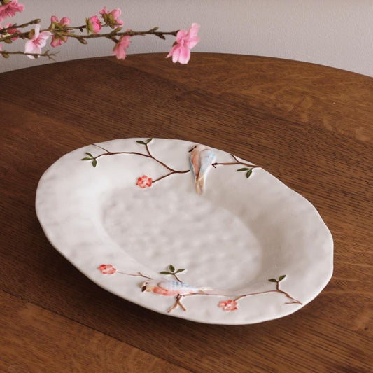 Bird on Branch Large Oval Platter (Multi)
