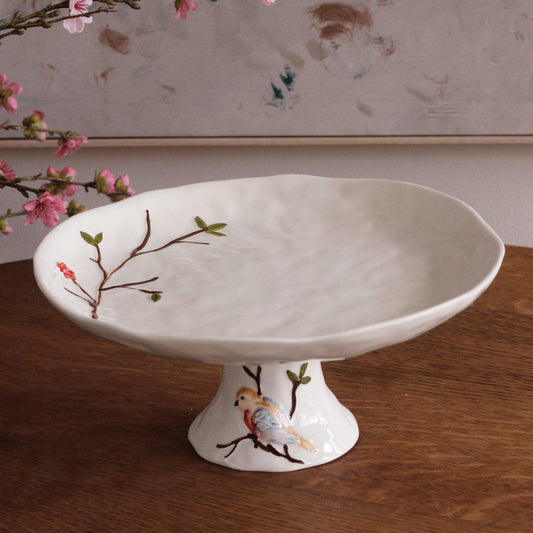 Bird on Branch Cake Plate (Multi)