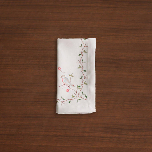 Bird on Branch Napkins 20 x 20 Set of 4 (Multi)