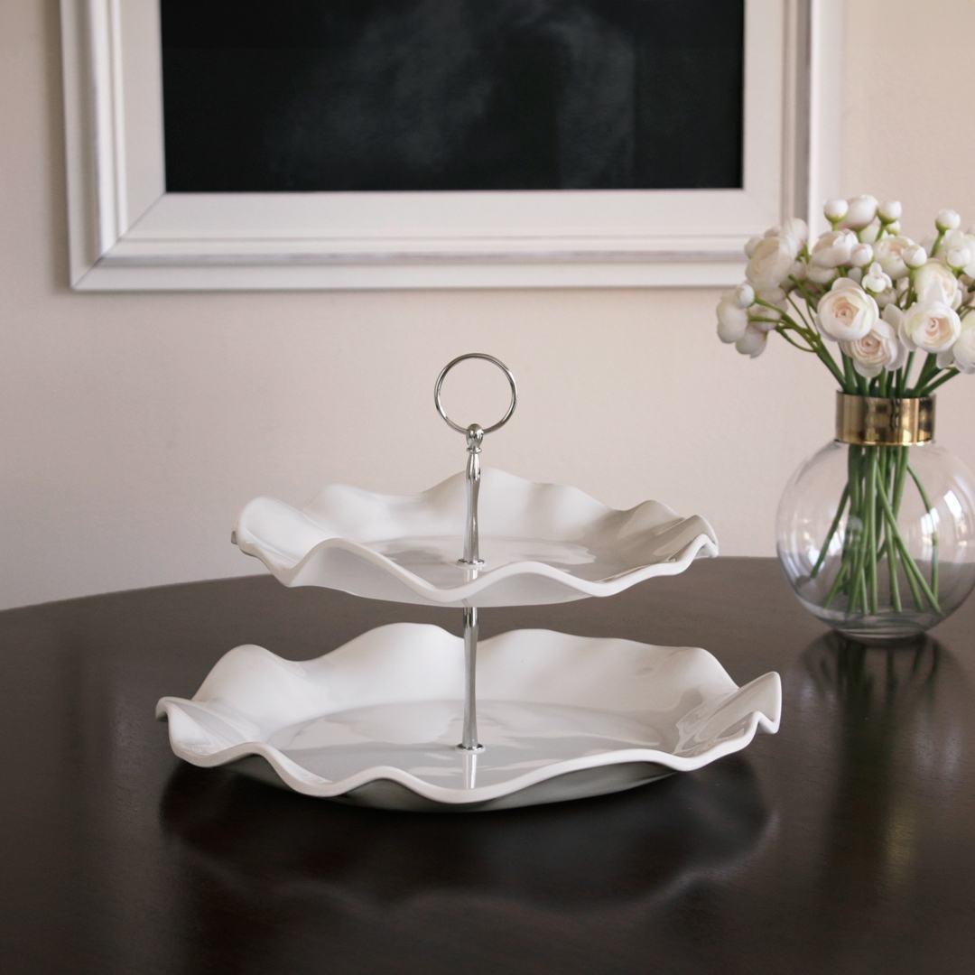 Havana Two Tiered Server (White)