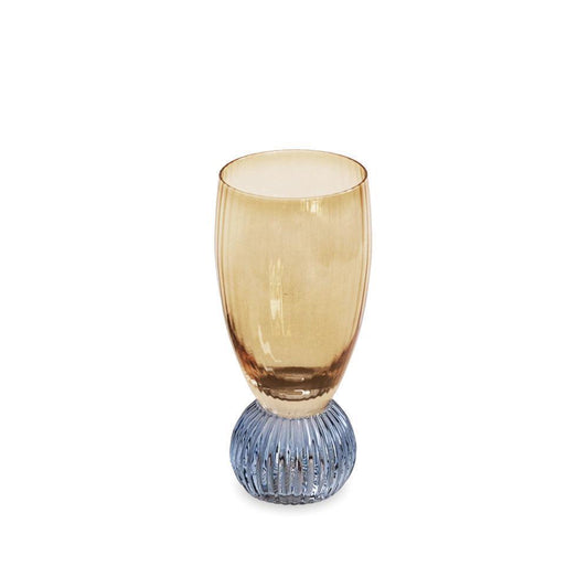 GLASS Venice Shot Glass Set of 4 (Amber and Blue )