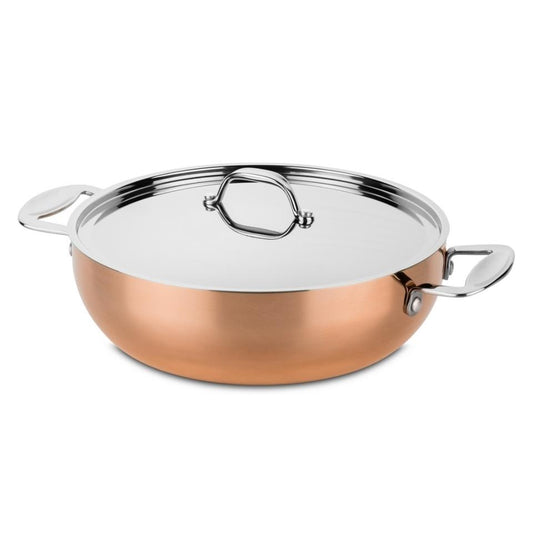 Saute Pan 2 Handles With Lid Cm 28
