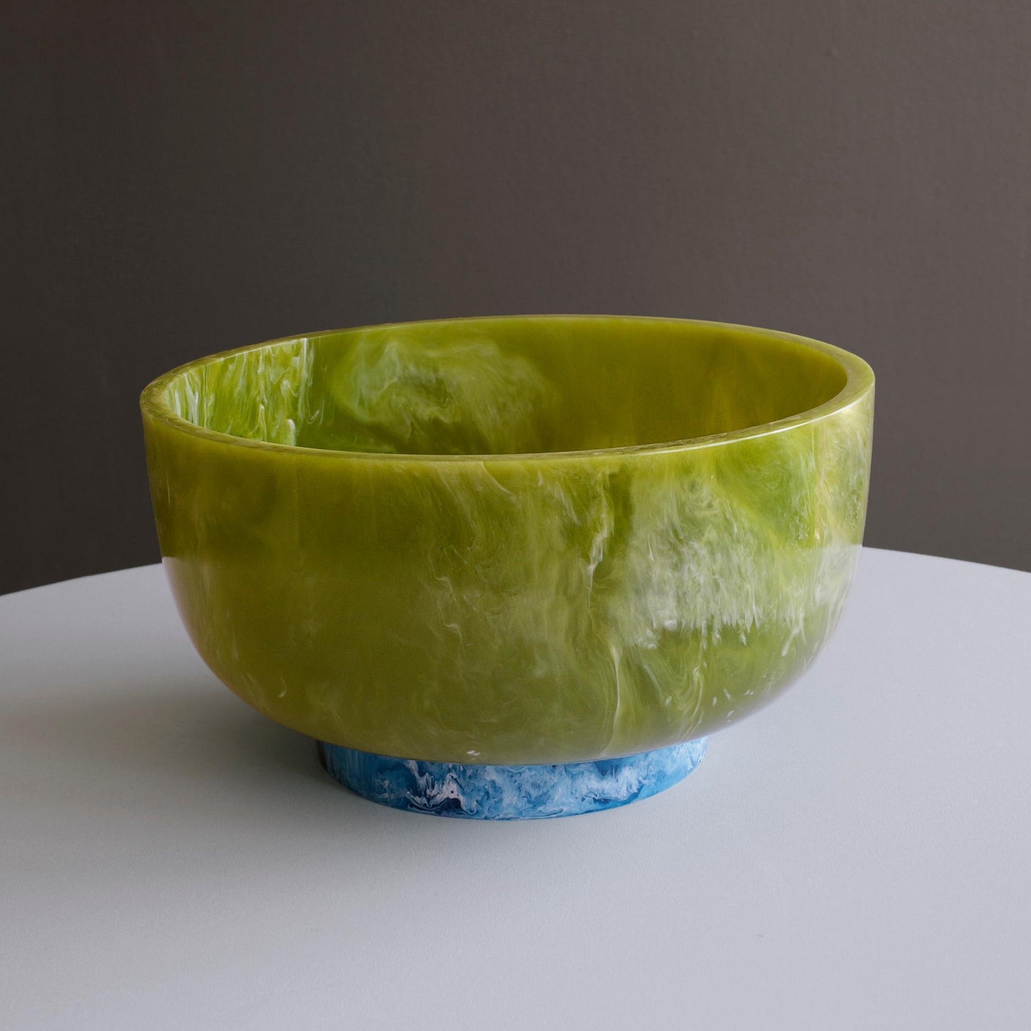 Rio Large Bowl with Base (Green and Blue)