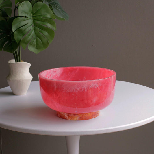 Rio Large Bowl with Base (Pink and Orange)