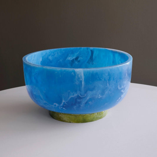 Rio Large Bowl with Base (Blue and Green)