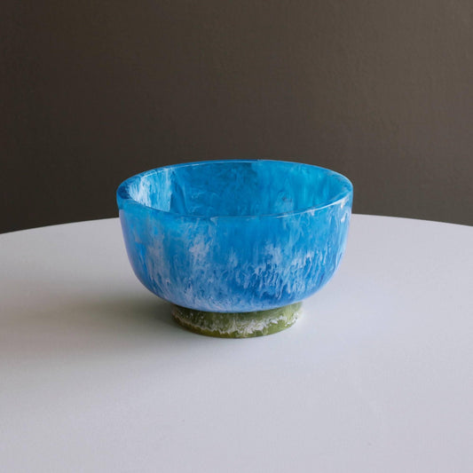 Rio Small Bowl with Base (Blue and Green)