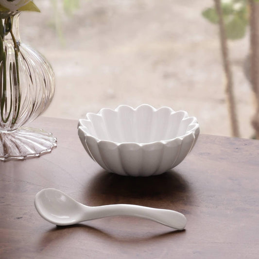 VIDA Vienna Mini Bowl with Spoon (White)