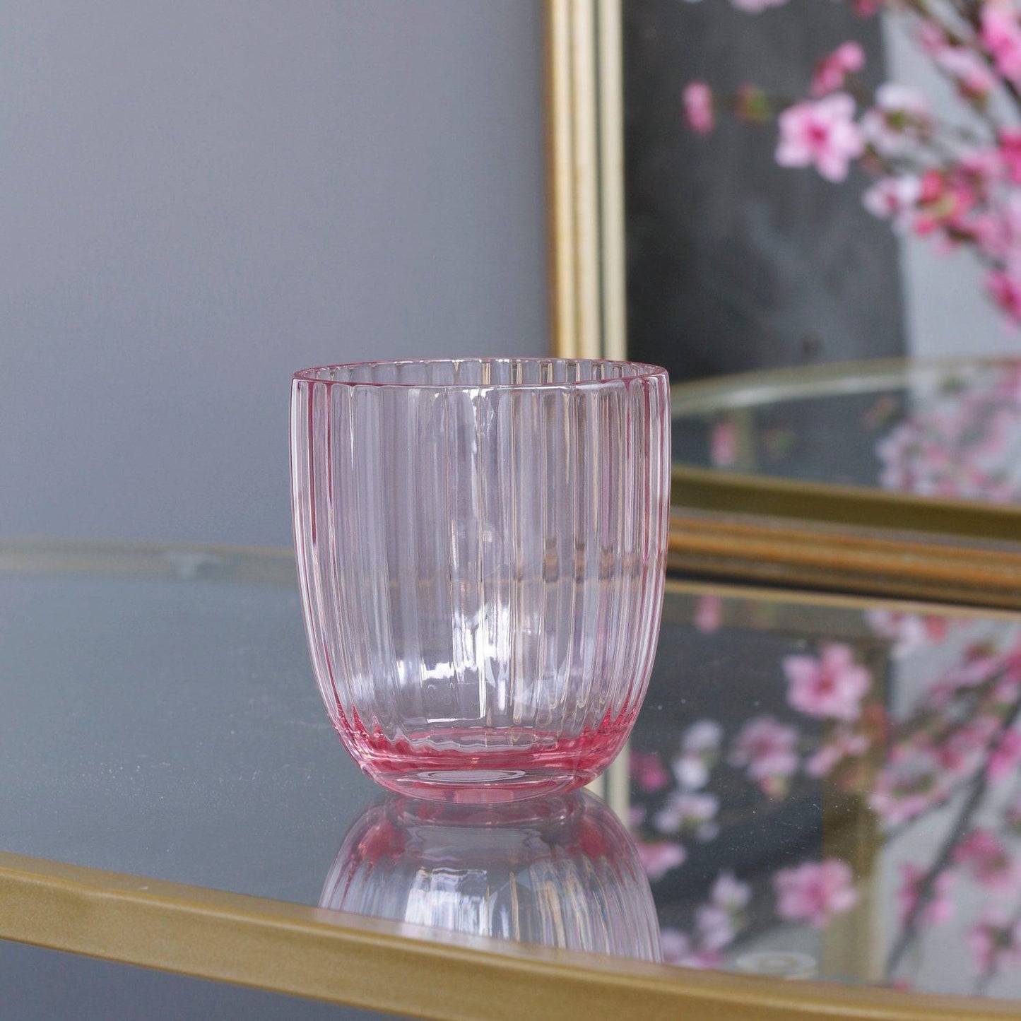 VIDA Acrylic Double Old Fashioned Set of 4 (Pink)