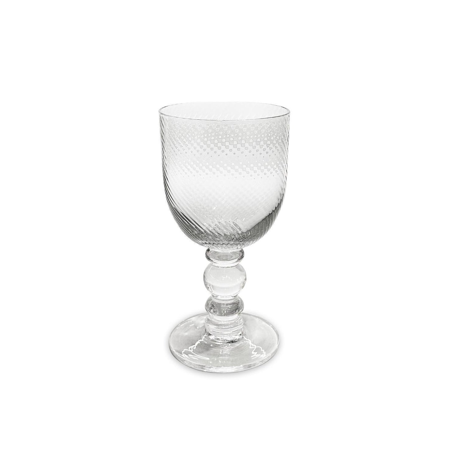 GLASS French Swirl Wine Set of 4 (Clear)
