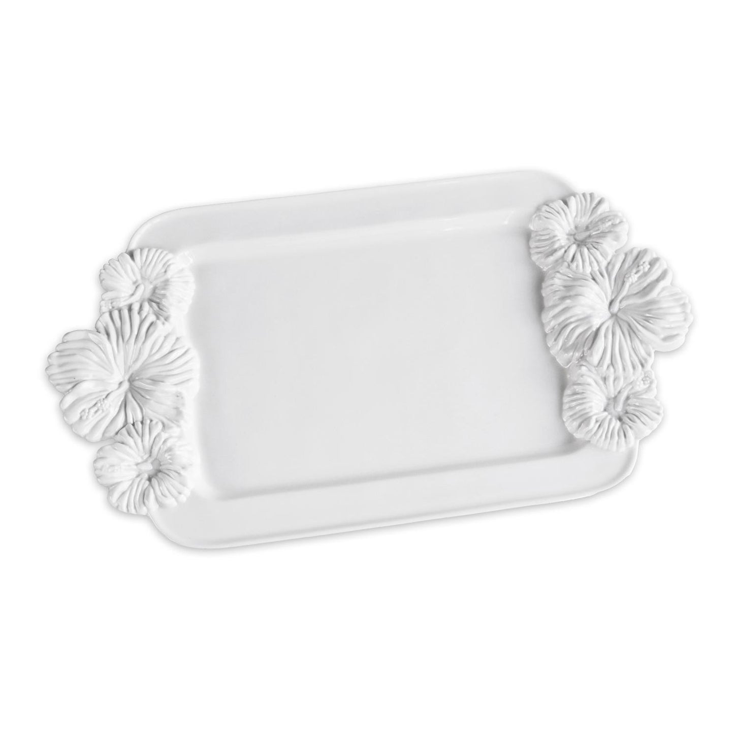Bloom Medium Hibiscus Tray (White)