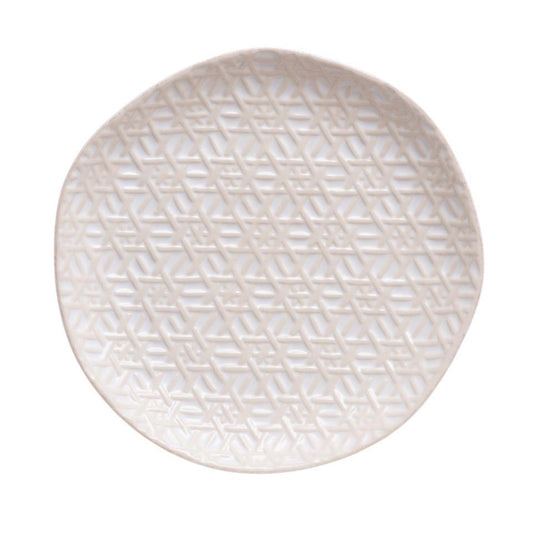 Cantaria Cane Weave Salad Set - White
