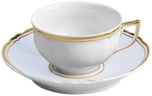Mazurka Or Blue Grey Or Blue Cup and Saucer by Raynaud