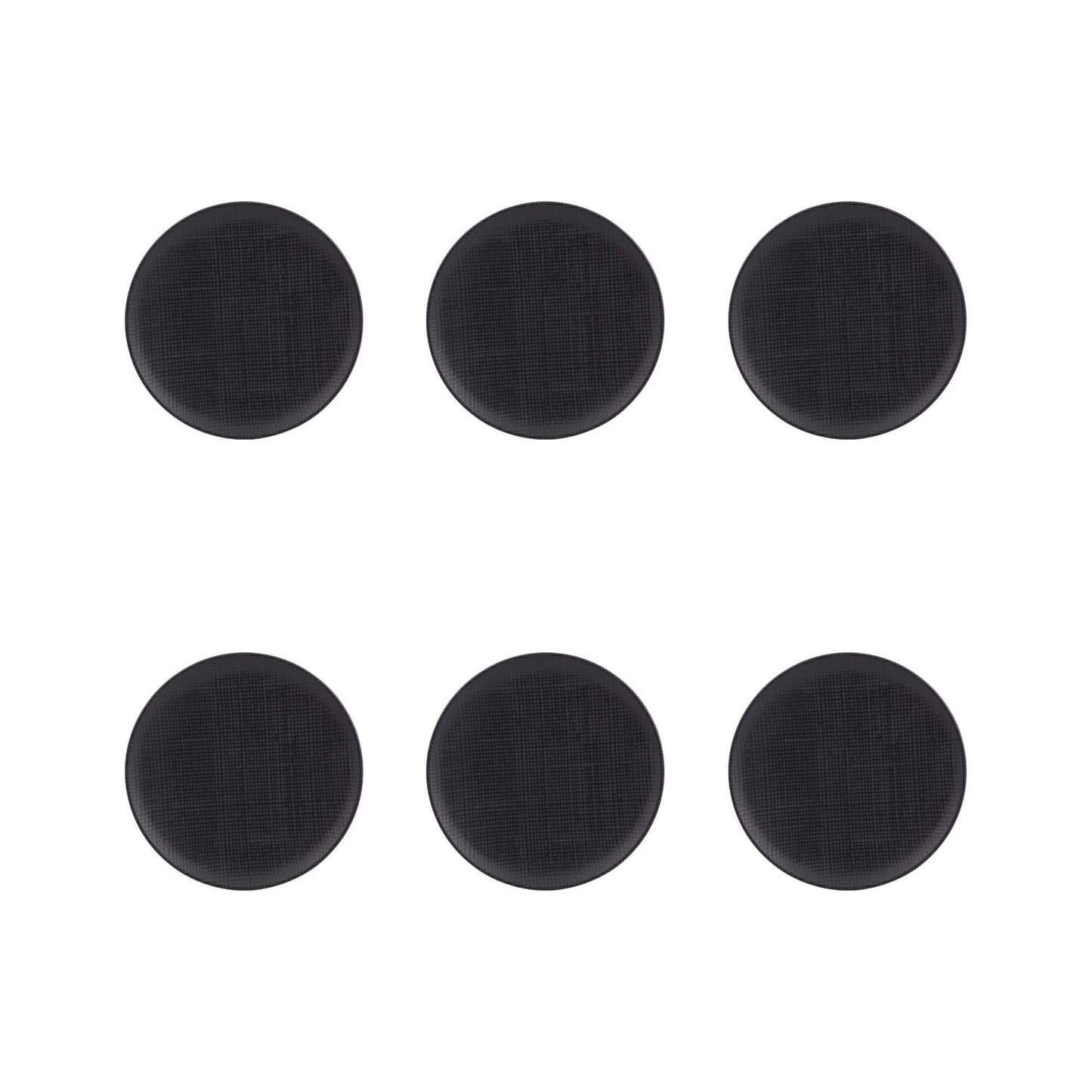 Dessert Plate Black, set of 6