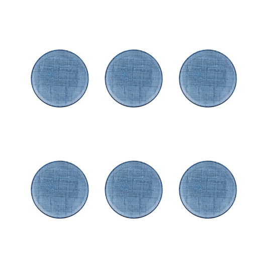 Dessert Plate Blue, set of 6