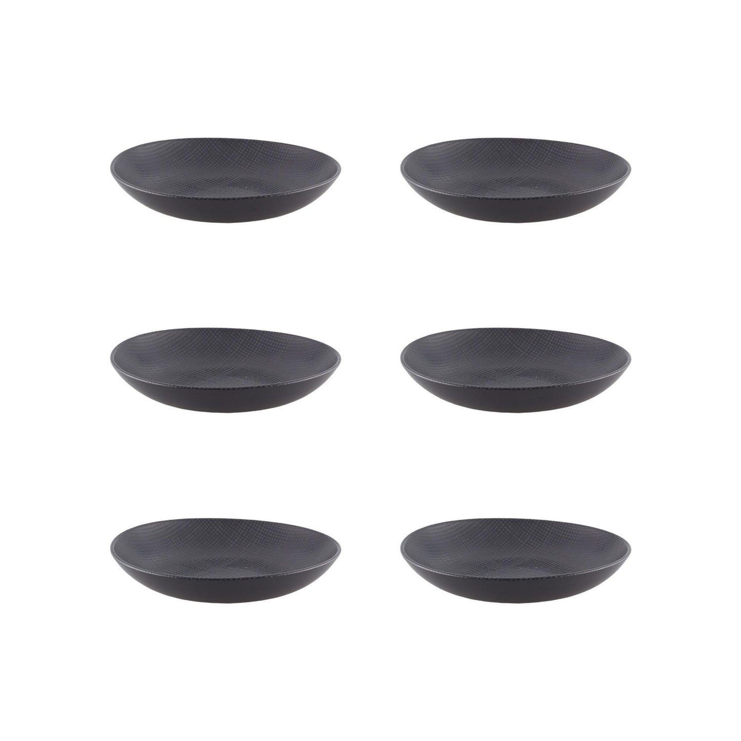 Deep Plate Black, set of 6