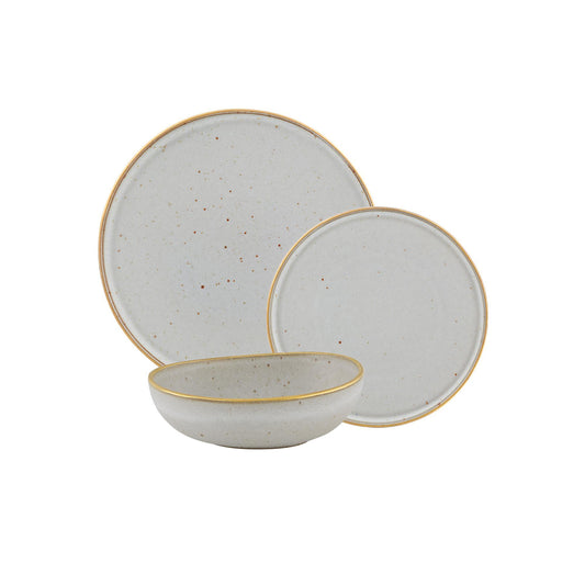 12 Pieces Set - Beige/White