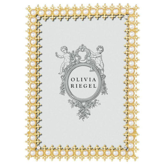 Crystal & Pearl Gold Frame 8x10