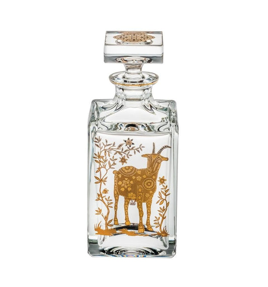 Whisky Decanter with Gold Sheep
