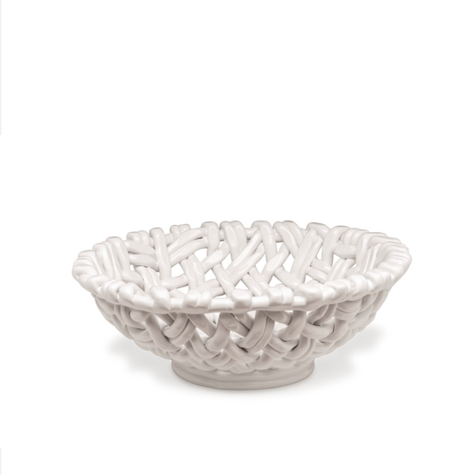 Round Basket White
