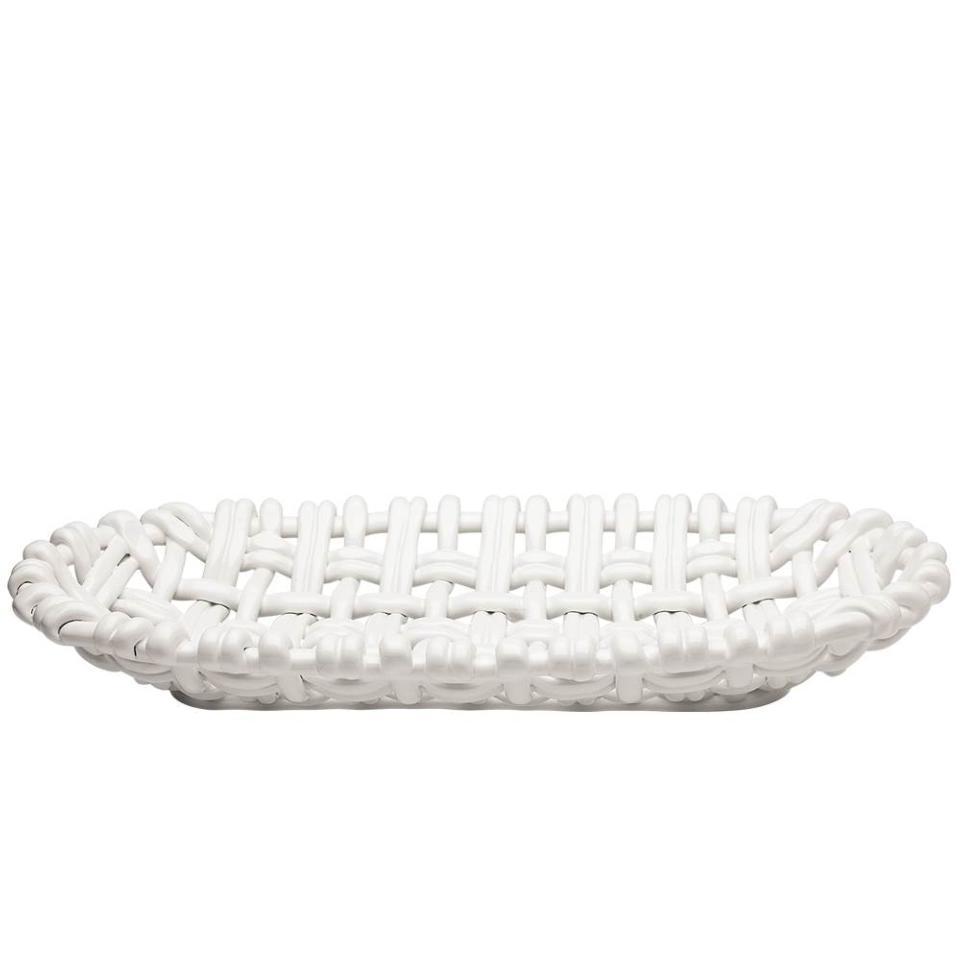 Oval Basket White