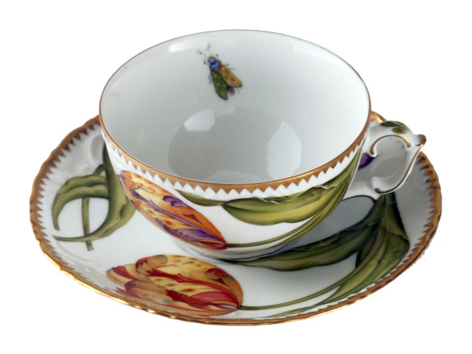 Double Tulips Cup & Saucer