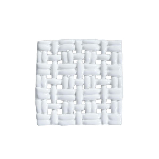 6" Square Trivet White