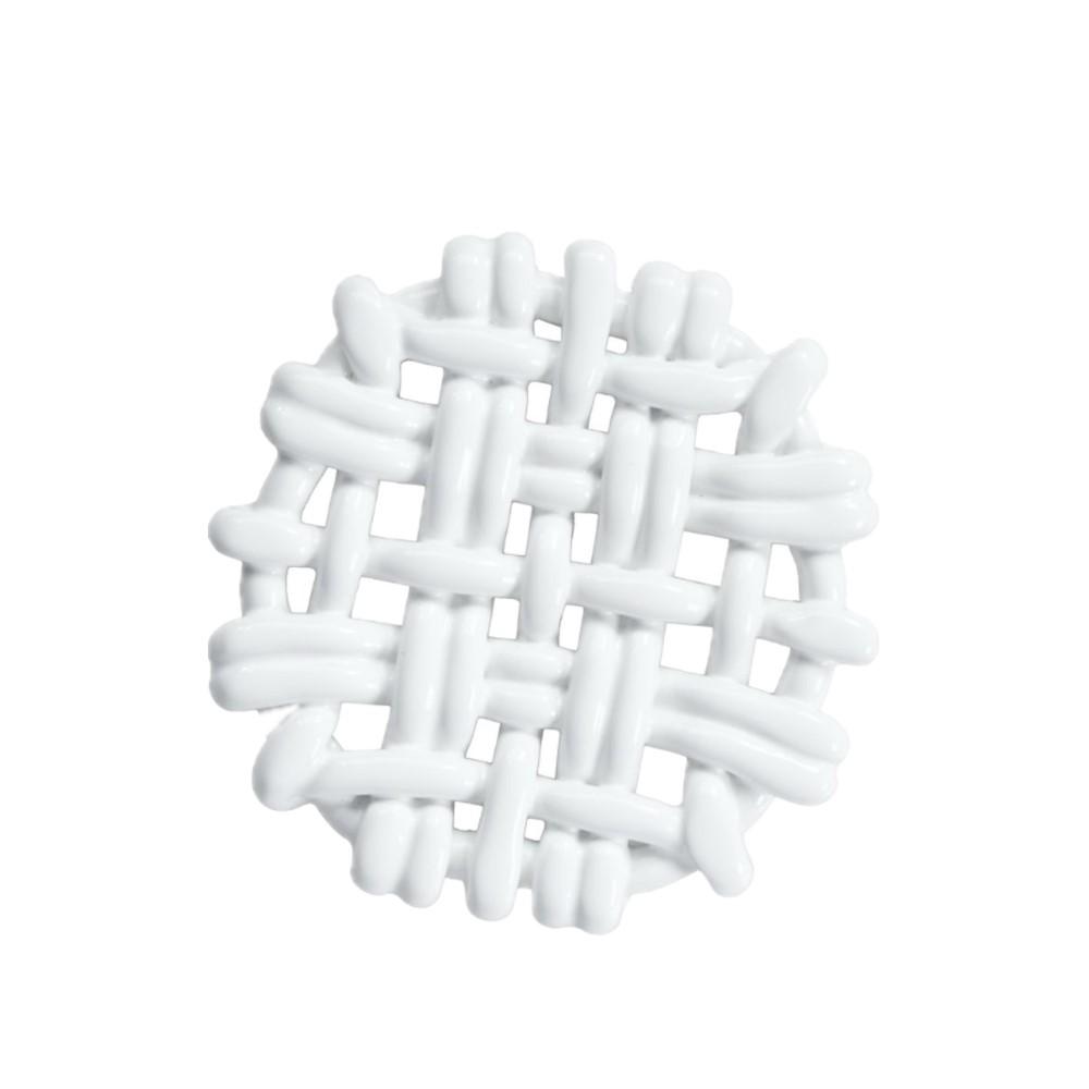 6" Round Trivet White