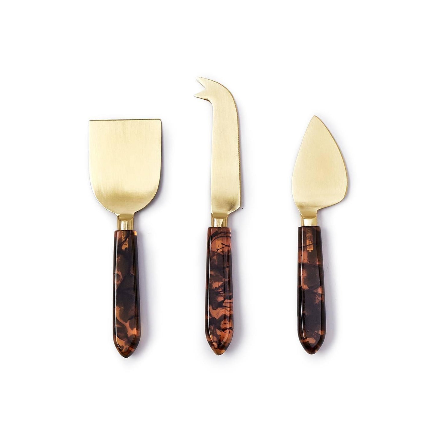 Cheese Knives Tortoise s/3 by Two''s Company