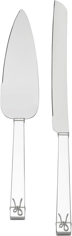 Love Knots Silver Cake Knife and Server