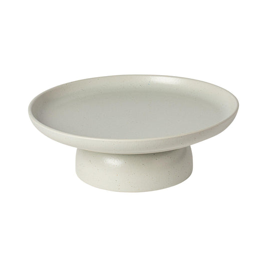Footed plate, Oyster Grey