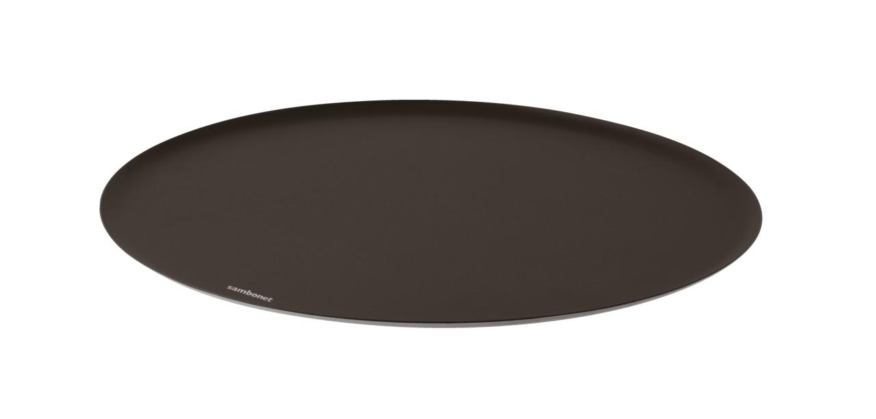 Tray Round 12 1/4 " -D S/Steel Black Painted