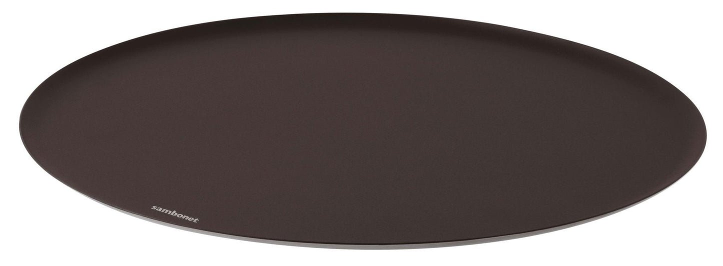 Tray Round 17 3/4 " -D S/Steel Black Painted