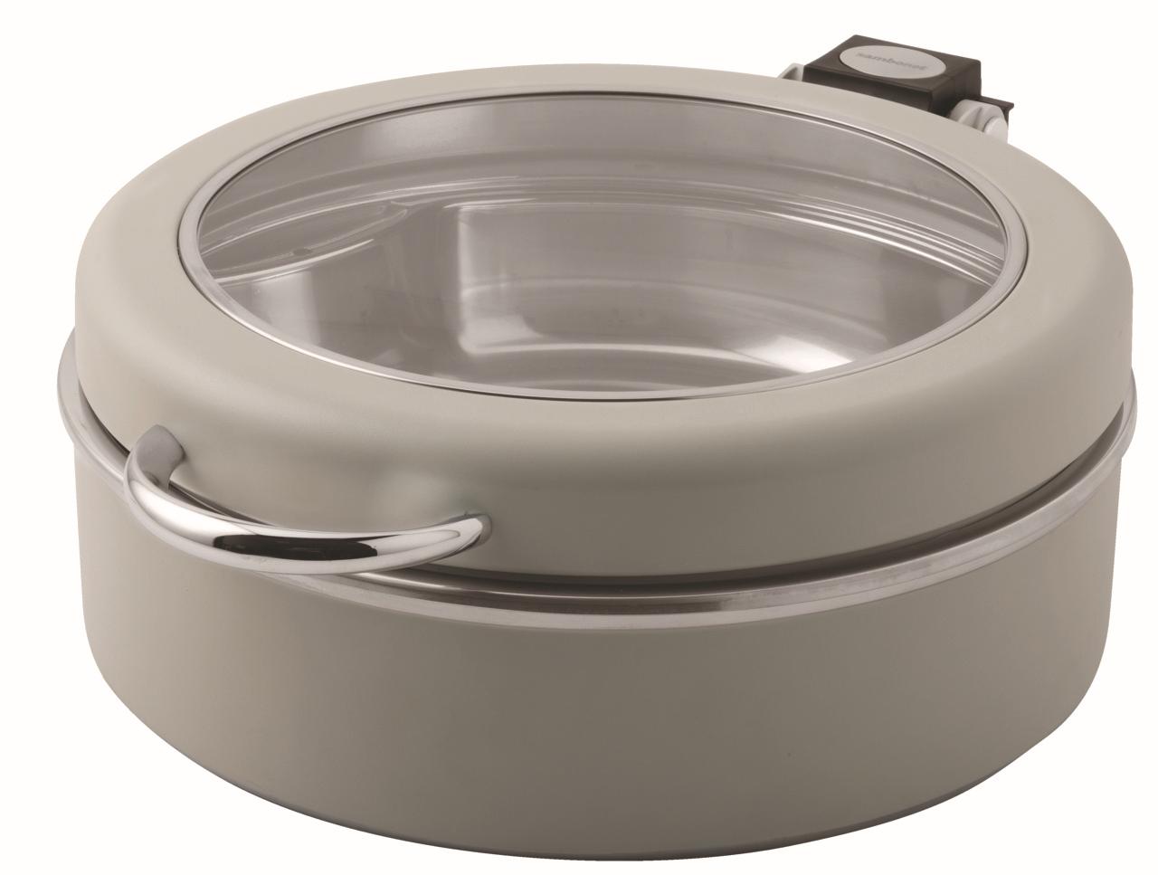 Chafing Dish Base Only 15 3/4" D S/Steel Grey Painted