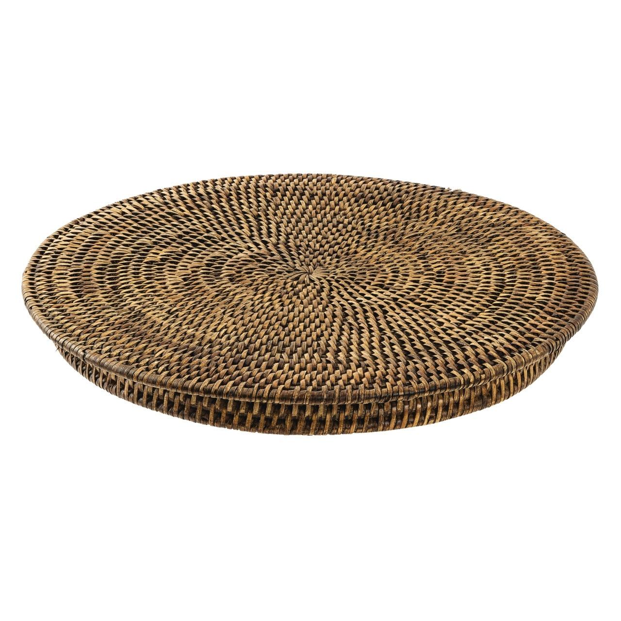Radici - Footed Stand 13 1/4 in 1 1/8 in-H Rattan Honey Brown