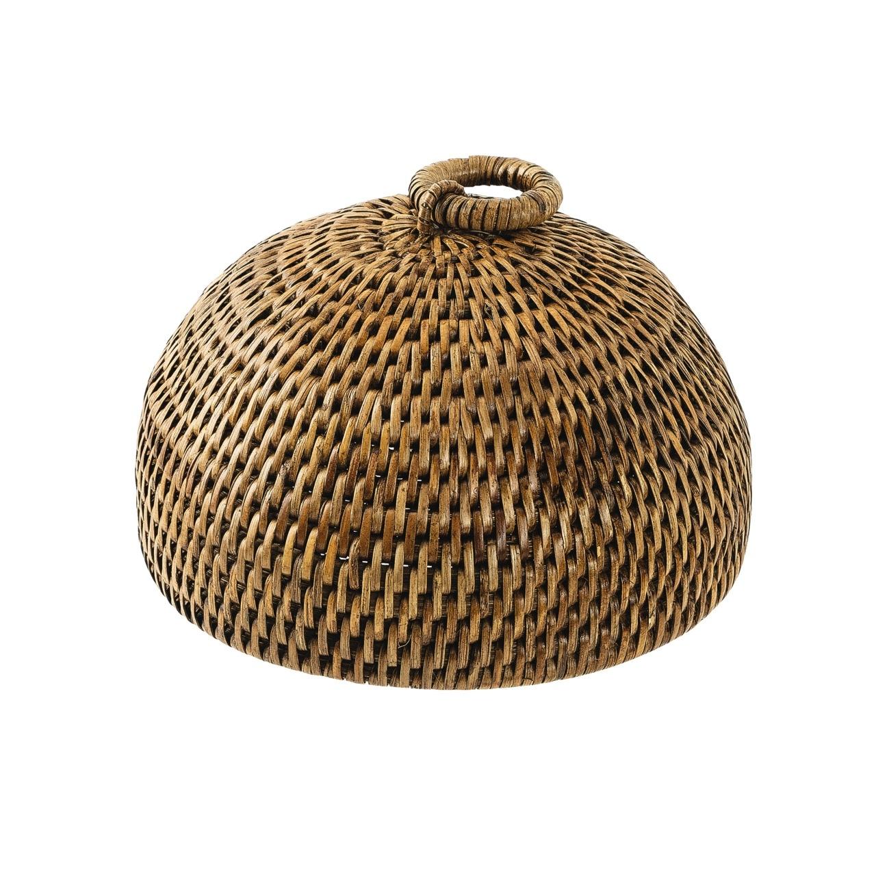 Radici - Cloche 6 3/4 in 3 7/8 in-H Rattan Honey Brown