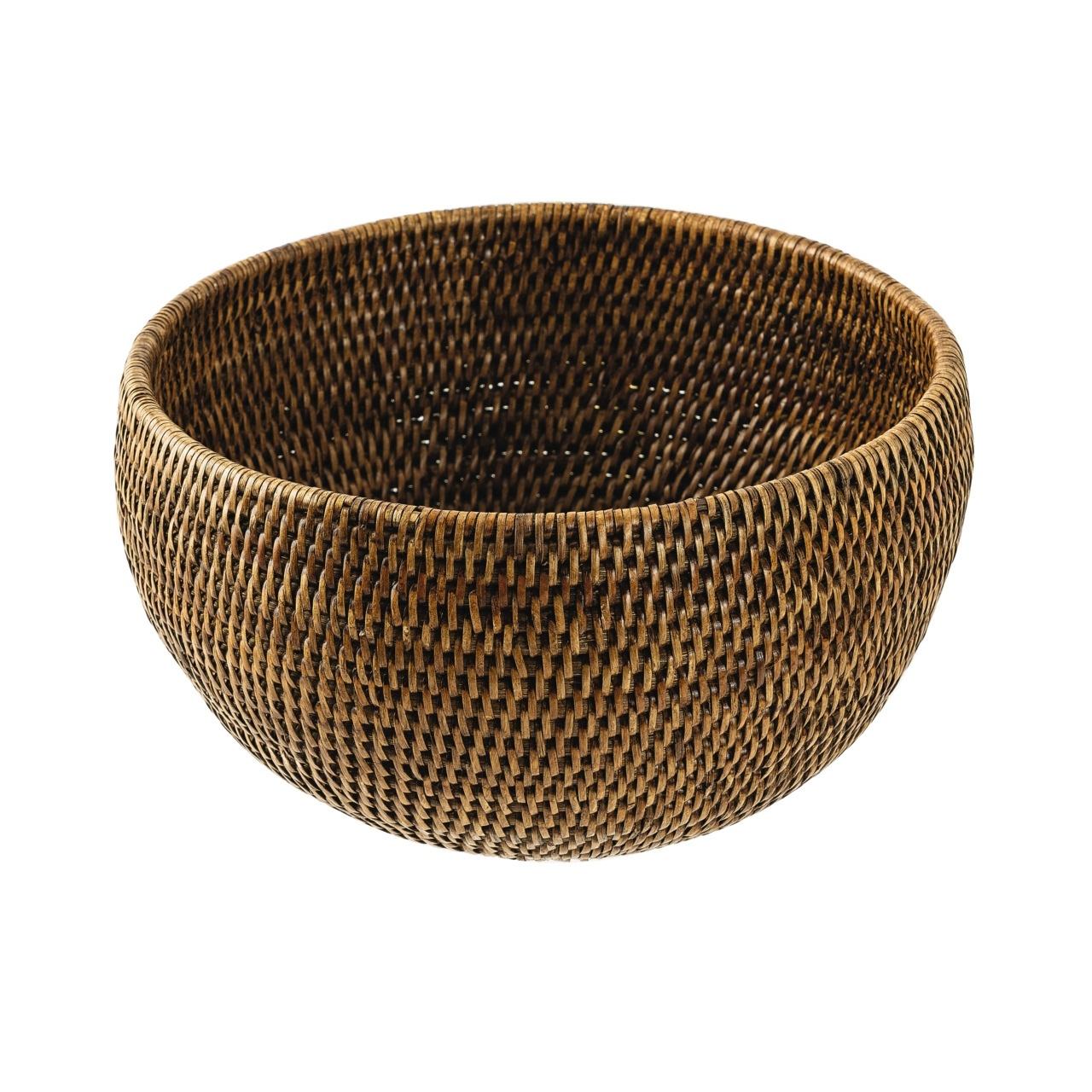 Radici - Bowl 10 3/8 in 6 1/8 in-H Rattan Honey Brown