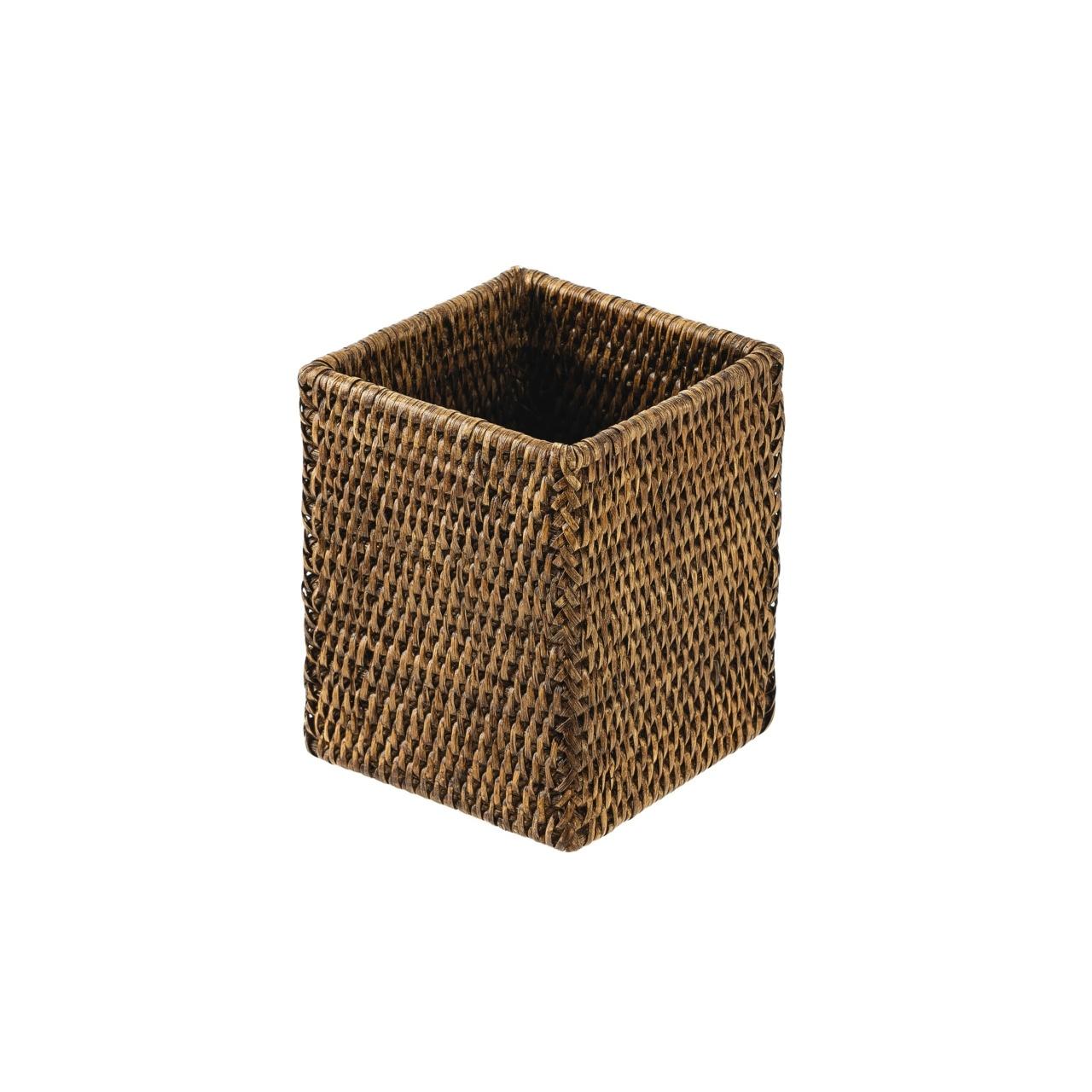 Radici - Container 4 3/8 in x 4 3/8 in 5 1/2 in-H Rattan Honey Brown