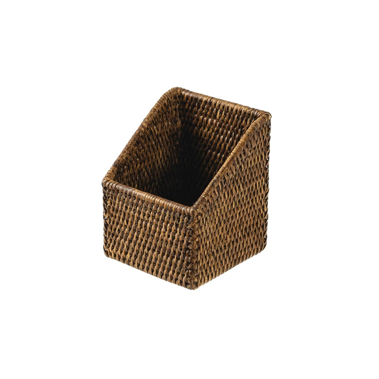 Radici - Container Tilted 4 3/8 in x 4 3/8 in 5 1/2 in-H Rattan Honey Brown
