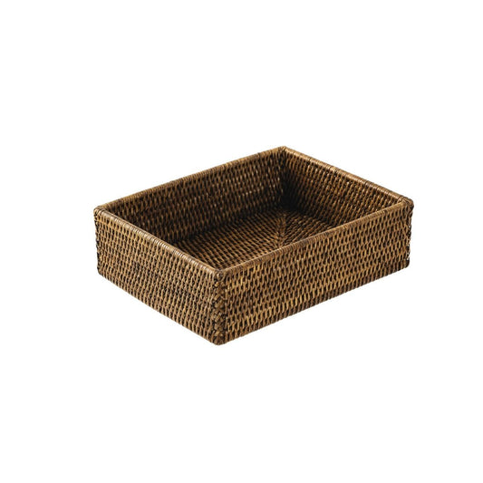 Radici - Tray Rectangular 10 3/8 in x 8 1/8 in 3 1/8 in-H Rattan Honey Brown
