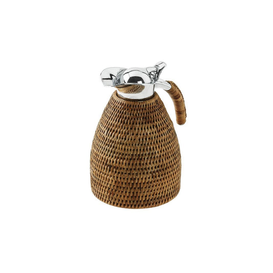Radici - Carafe/Thermos 33 3/4 oz 9 in-H Rattan Honey Brown