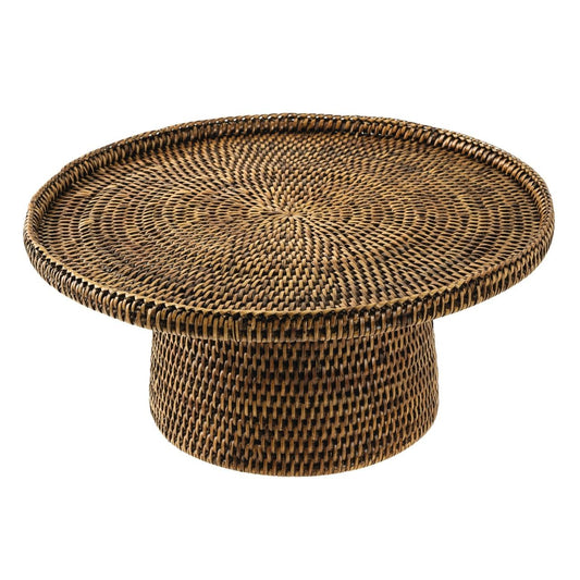 Radici - Cake Stand 15 in 6 3/4 in-H Rattan Honey Brown