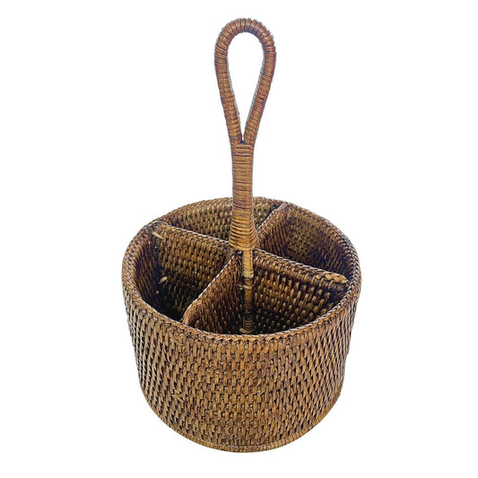 Radici - Condiment Holder 7 7/8 in 5 1/8 in-H Rattan Honey Brown