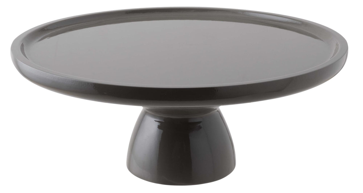 Stand 5 1/2" D, 5 1/2" H S/Steel Dark Grey Lacquer