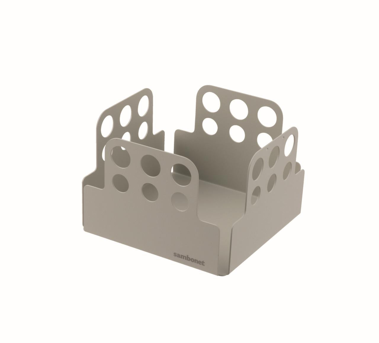 Napkin Holder Small 5 7/8" x 5 7/8" x 3 7/8" H S/Steel Grey Painted