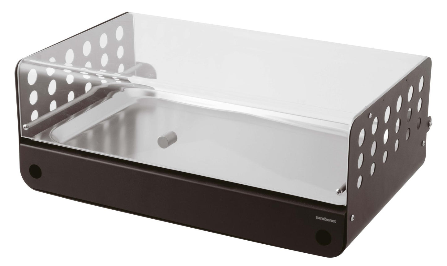 Cooled Showcase GN 1/1 21 3/4 x 15 3/8" x 8 1/4" H S/Steel Black Painted
