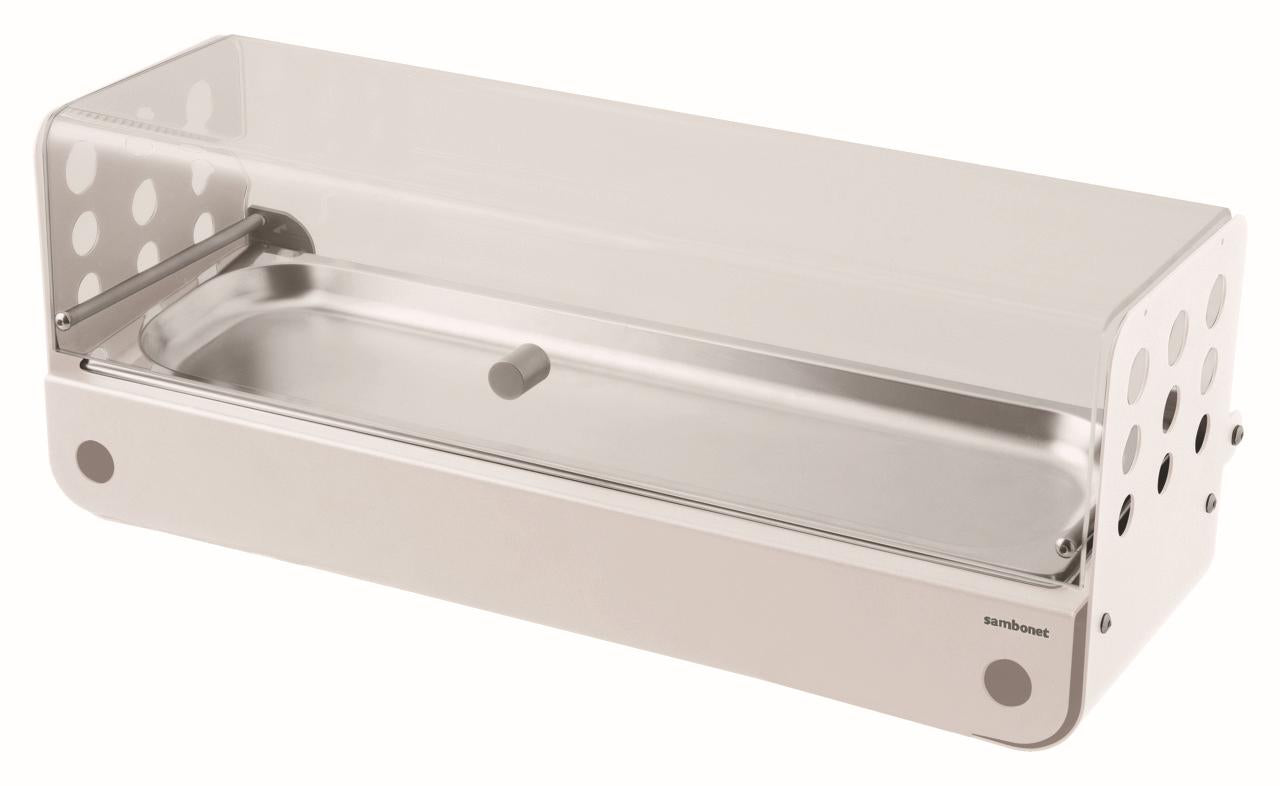 Cooled Showcase GN 2/4 21 3/4 x 7 1/8" x 8 1/4" H S/Steel Grey Painted