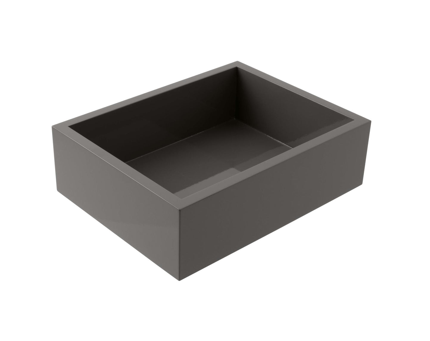 Box 10 3/8 x 8 1/8" x 3 1/8" H S/Steel Grey Lacquer