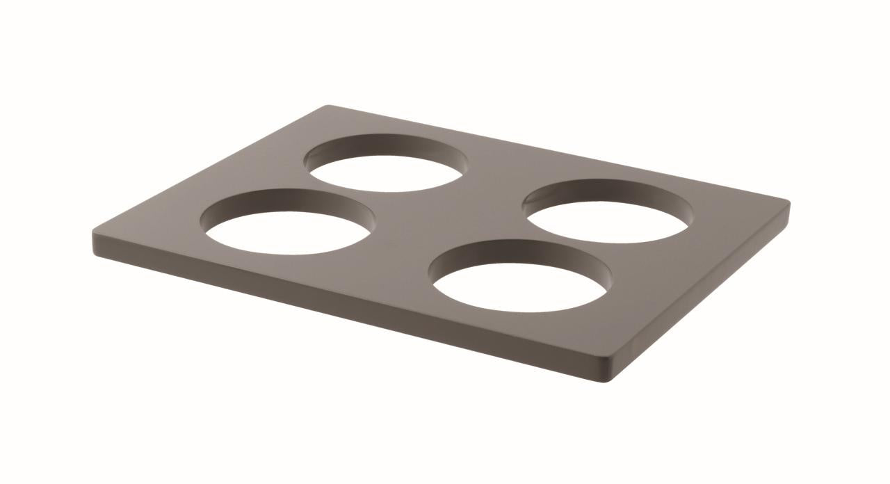 Shelf For 4-Pitcher Bar 13 1/8 x 10 1/2" H S/Steel Grey Lacquer